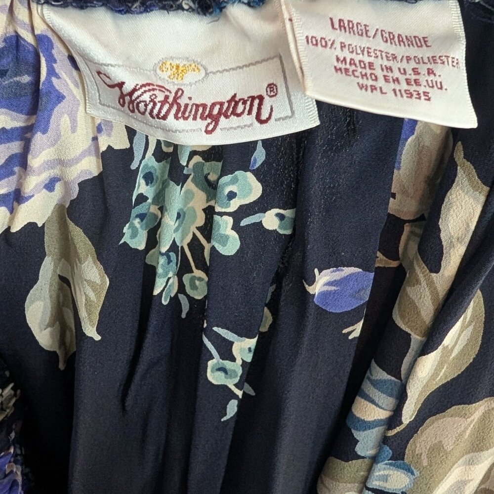 Vintage Worthington Floral‎ Broomstick Pleated Midi/Maxi Skirt - Large - Picture 4 of 5